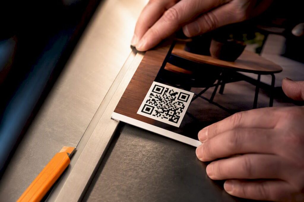 QR code printed on local advertisement