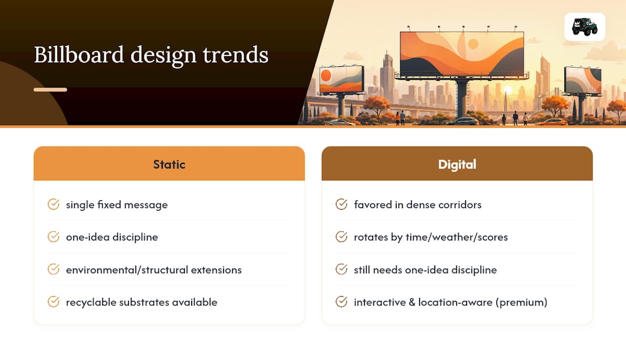 Trends Shaping Billboard Design — overview diagram