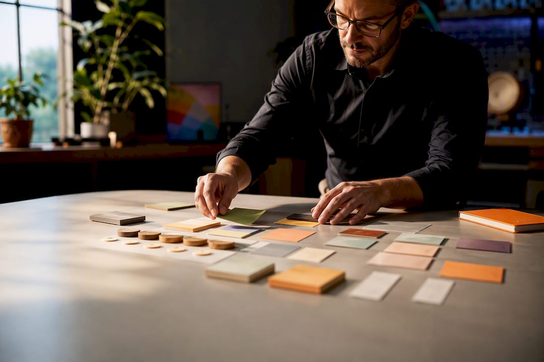Planner arranging local campaign offer materials